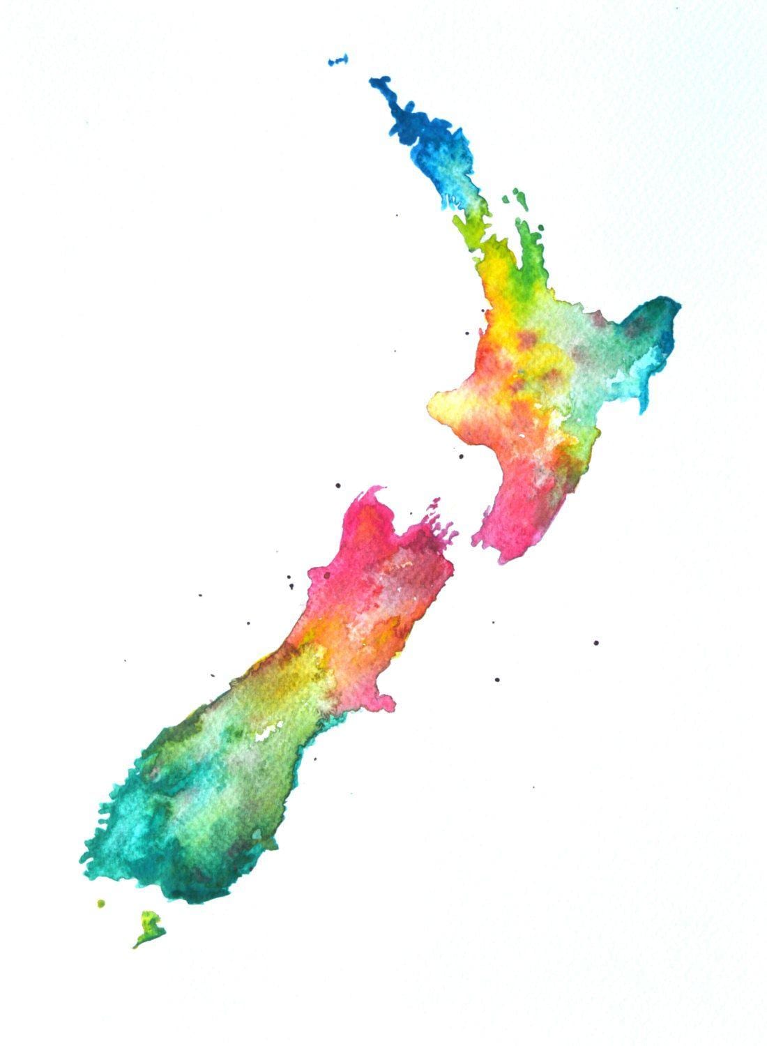 Kart over new zealand kunst