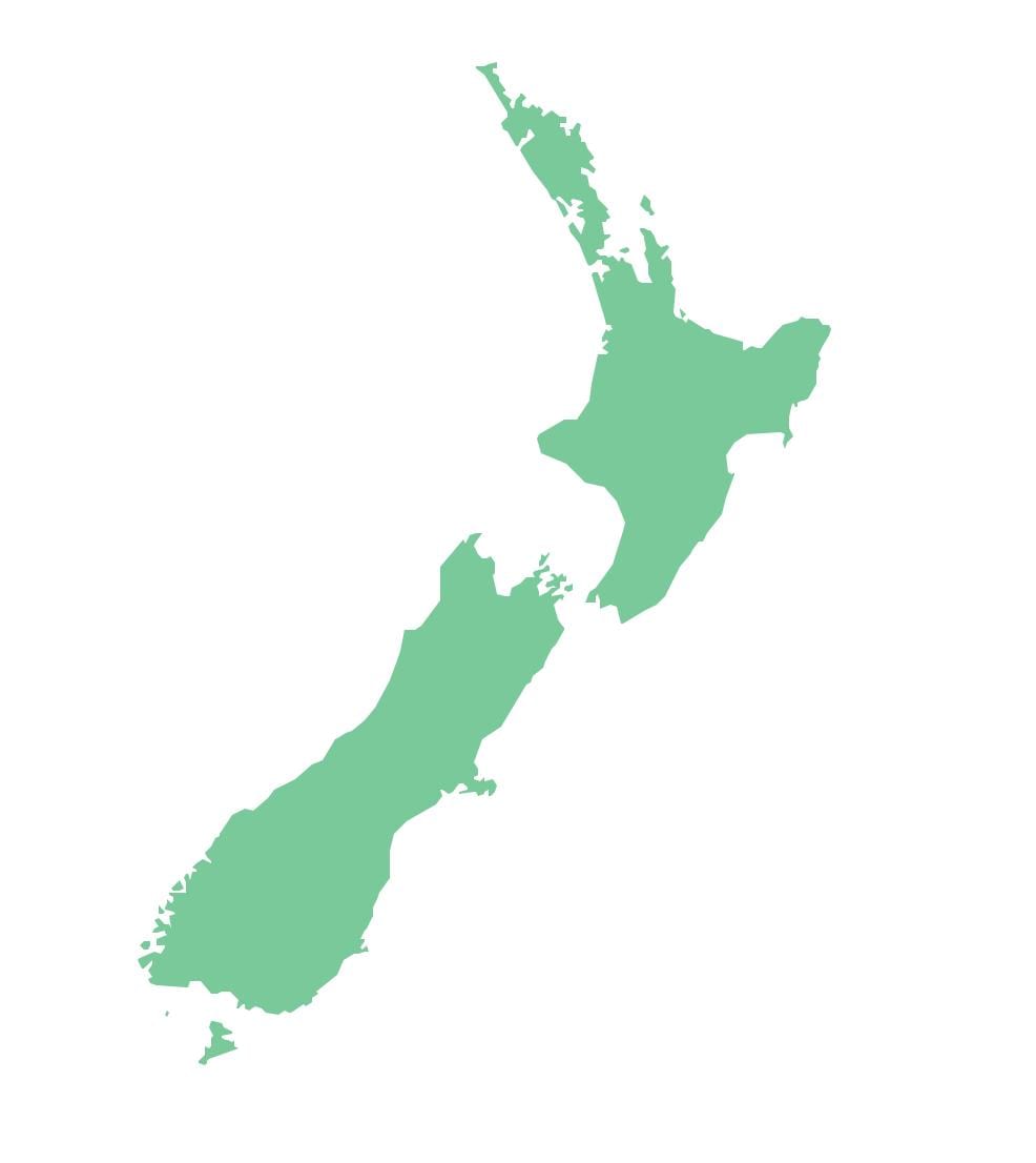 new zealand kart skissere vektor