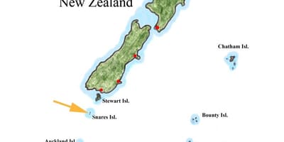 Kart over new zealand og omkringliggende øyer