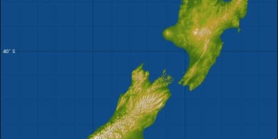 New zealand høyde kart