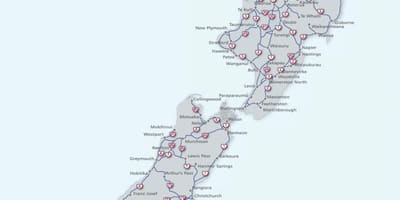 Kart over new zealand kjøring