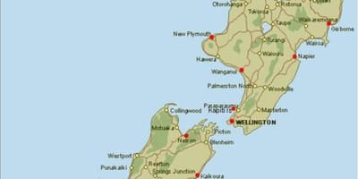 Kart over new zealand porter