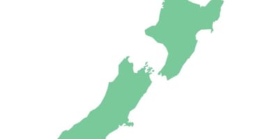 New zealand kart skissere vektor