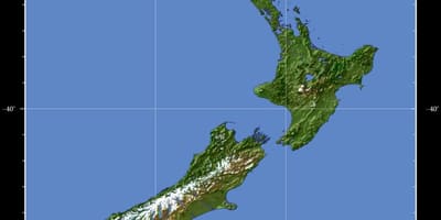 New zealand jorden kart