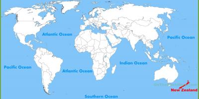 New zealand plassering på verdenskartet
